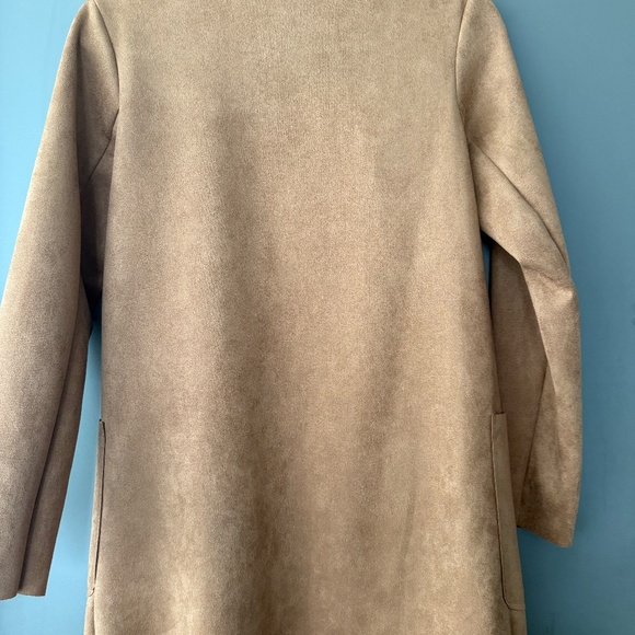 Faux Suede Brown Jacket w/Pockets - Picture 9 of 12